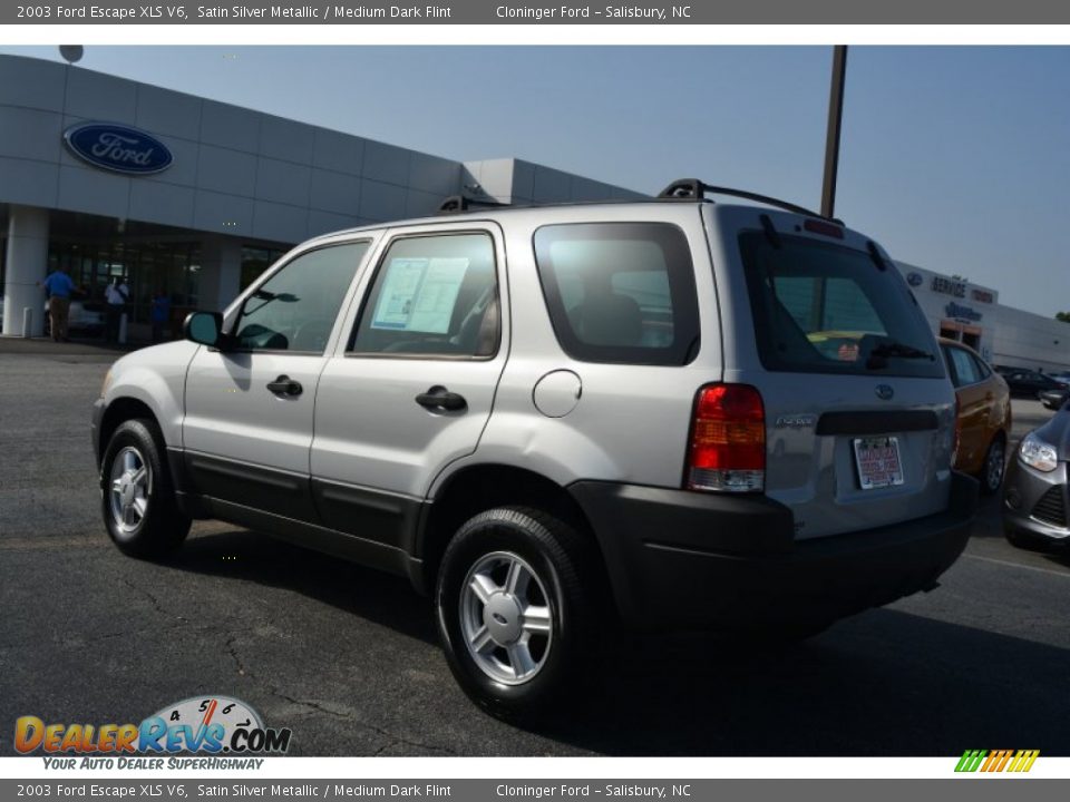 2003 Ford Escape XLS V6 Satin Silver Metallic / Medium Dark Flint Photo #27