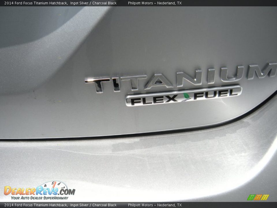 2014 Ford Focus Titanium Hatchback Ingot Silver / Charcoal Black Photo #14
