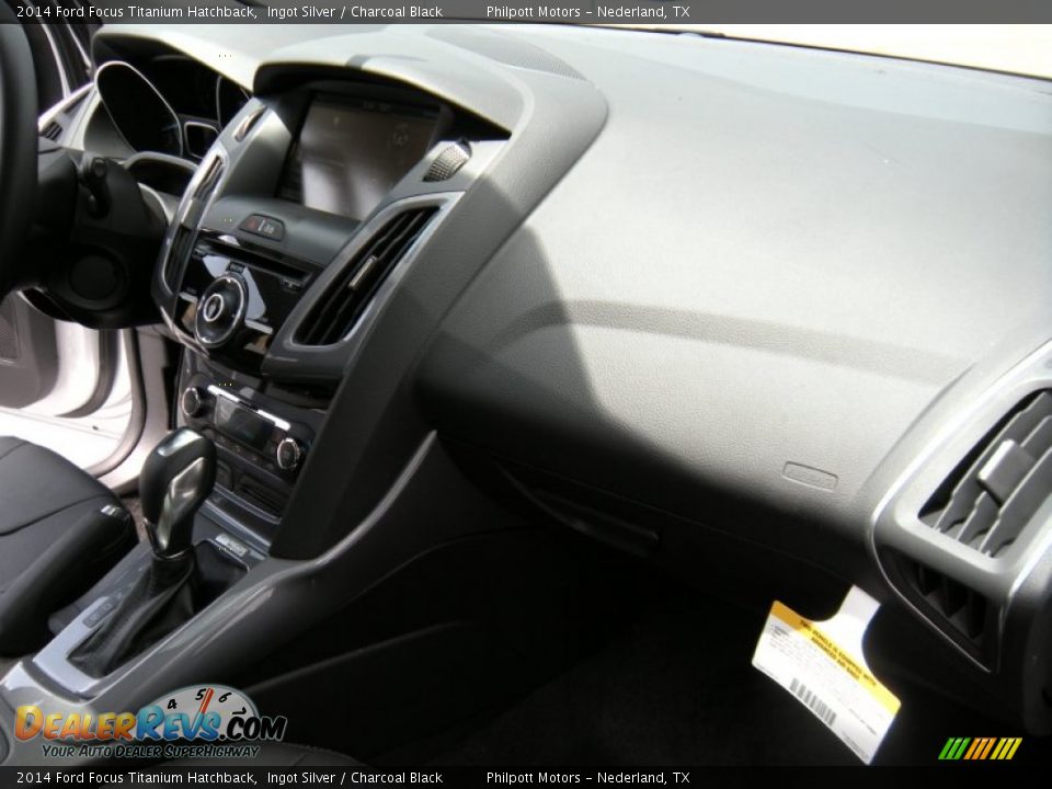2014 Ford Focus Titanium Hatchback Ingot Silver / Charcoal Black Photo #16