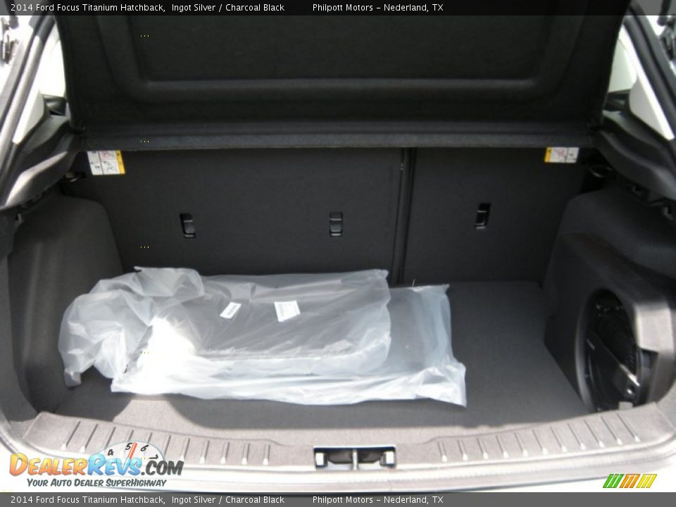 2014 Ford Focus Titanium Hatchback Ingot Silver / Charcoal Black Photo #17