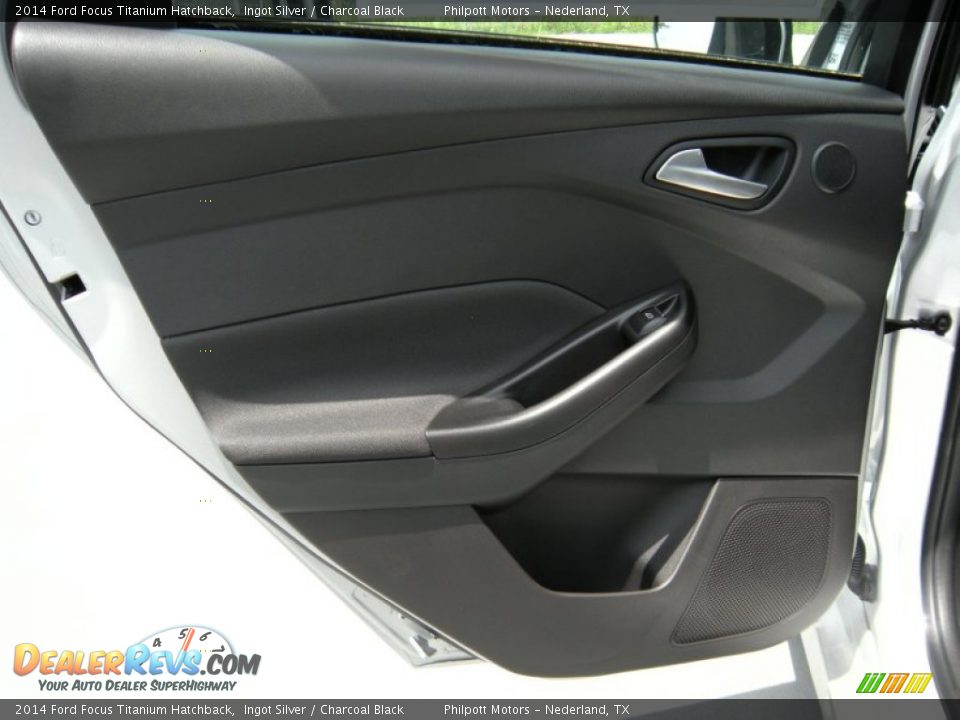 2014 Ford Focus Titanium Hatchback Ingot Silver / Charcoal Black Photo #18