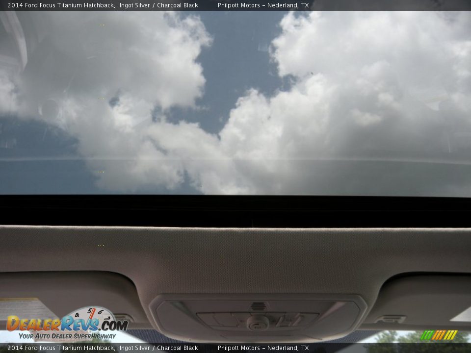 2014 Ford Focus Titanium Hatchback Ingot Silver / Charcoal Black Photo #24