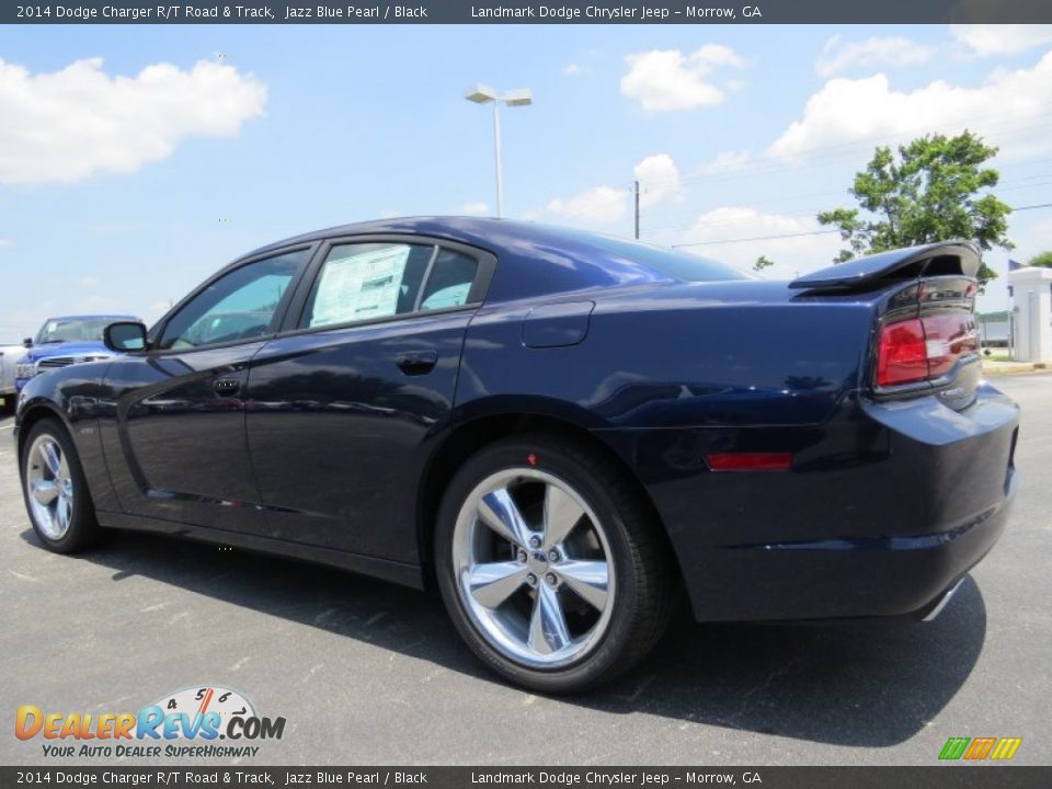 2014 Dodge Charger R/T Road & Track Jazz Blue Pearl / Black Photo #2