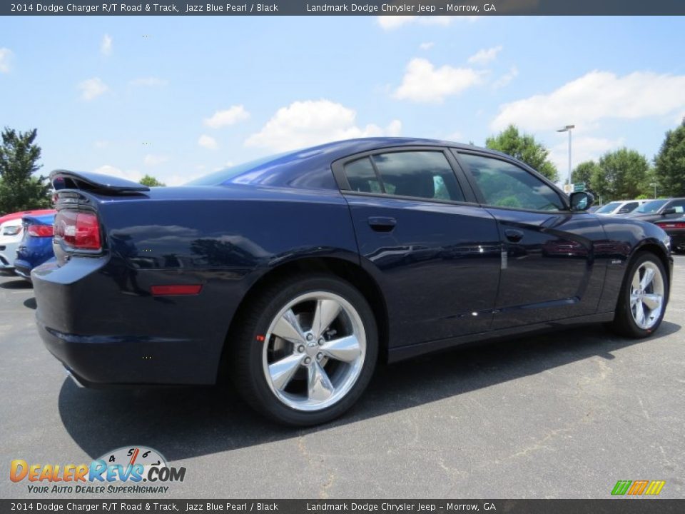 2014 Dodge Charger R/T Road & Track Jazz Blue Pearl / Black Photo #3