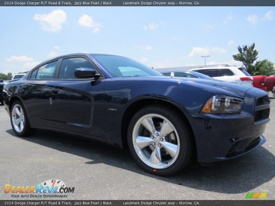 2014 Dodge Charger R/T Road & Track Jazz Blue Pearl / Black Photo #4
