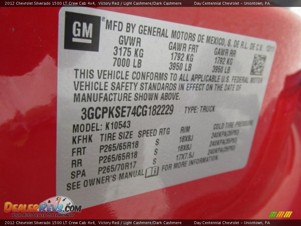 2012 Chevrolet Silverado 1500 LT Crew Cab 4x4 Victory Red / Light Cashmere/Dark Cashmere Photo #19