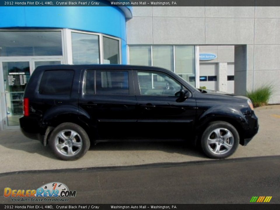 2012 Honda Pilot EX-L 4WD Crystal Black Pearl / Gray Photo #2