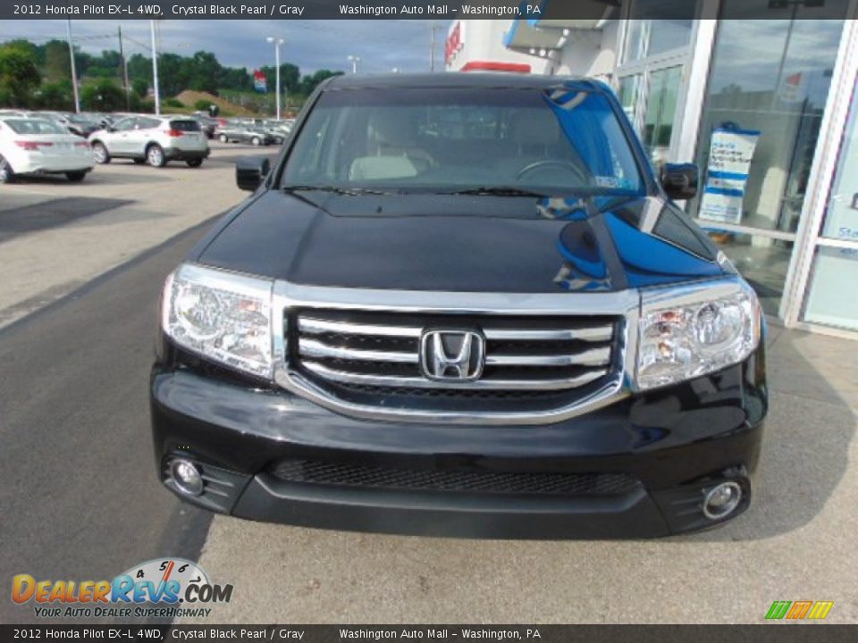 2012 Honda Pilot EX-L 4WD Crystal Black Pearl / Gray Photo #4