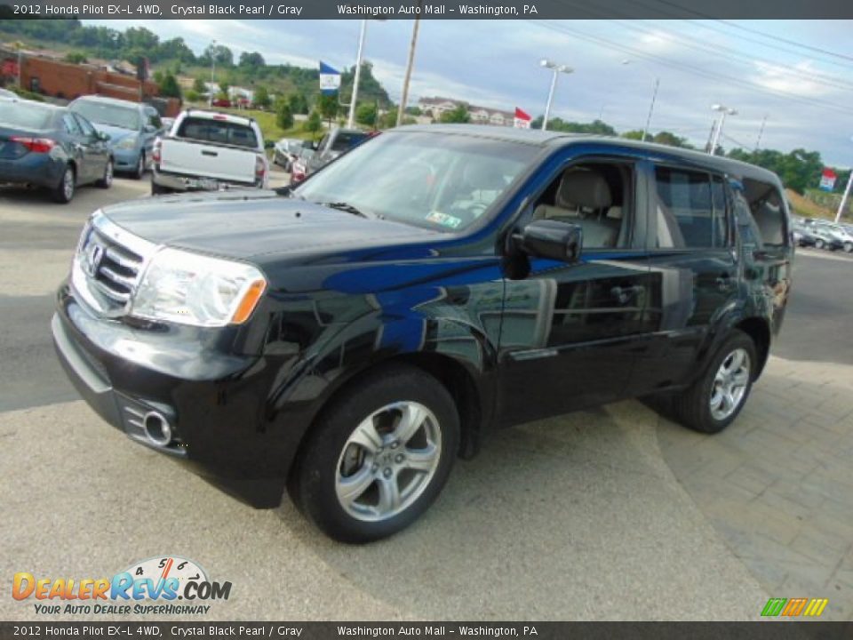 2012 Honda Pilot EX-L 4WD Crystal Black Pearl / Gray Photo #5