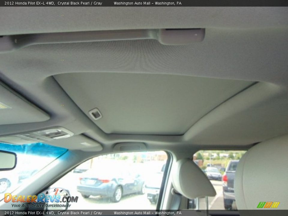 2012 Honda Pilot EX-L 4WD Crystal Black Pearl / Gray Photo #8