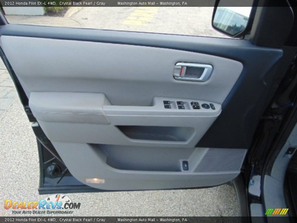 2012 Honda Pilot EX-L 4WD Crystal Black Pearl / Gray Photo #10