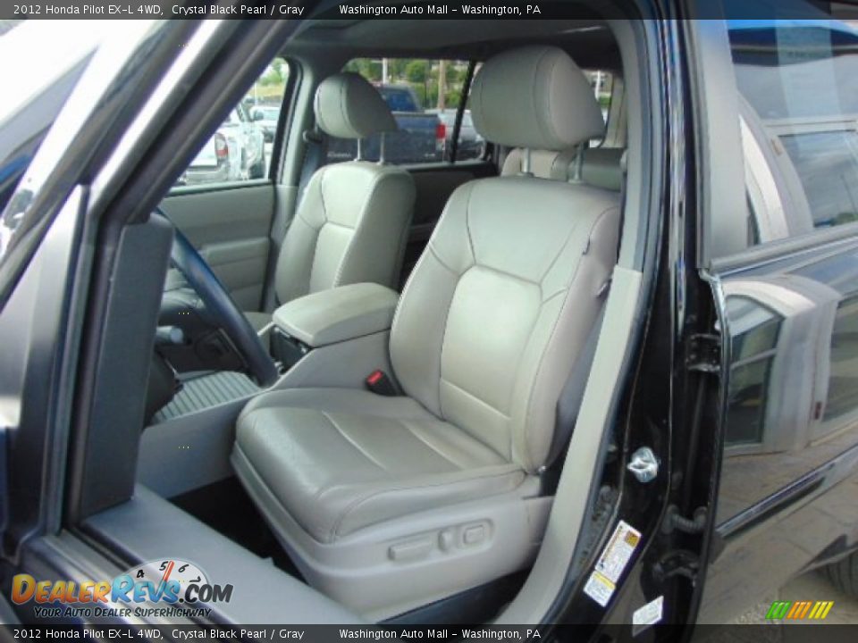 2012 Honda Pilot EX-L 4WD Crystal Black Pearl / Gray Photo #11