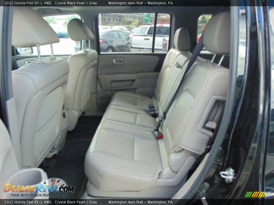 2012 Honda Pilot EX-L 4WD Crystal Black Pearl / Gray Photo #16