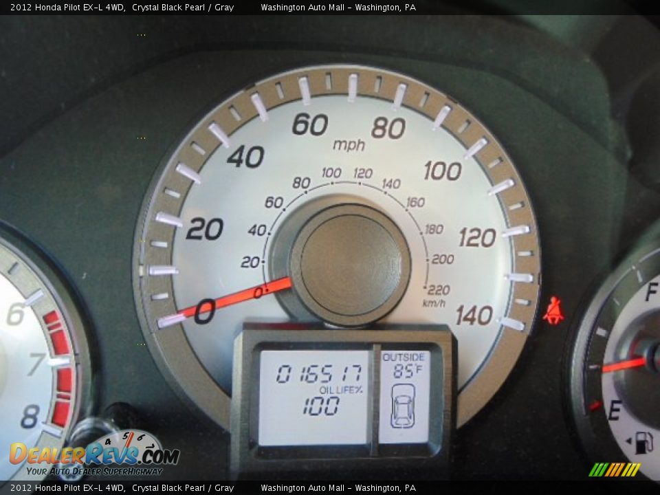 2012 Honda Pilot EX-L 4WD Crystal Black Pearl / Gray Photo #20