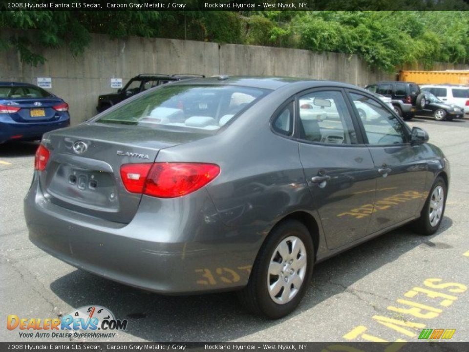 2008 Hyundai Elantra GLS Sedan Carbon Gray Metallic / Gray Photo #4