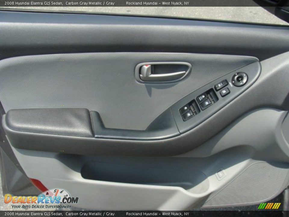 2008 Hyundai Elantra GLS Sedan Carbon Gray Metallic / Gray Photo #7