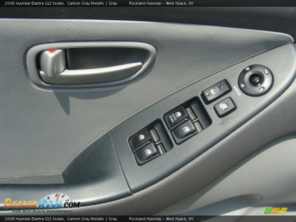2008 Hyundai Elantra GLS Sedan Carbon Gray Metallic / Gray Photo #8