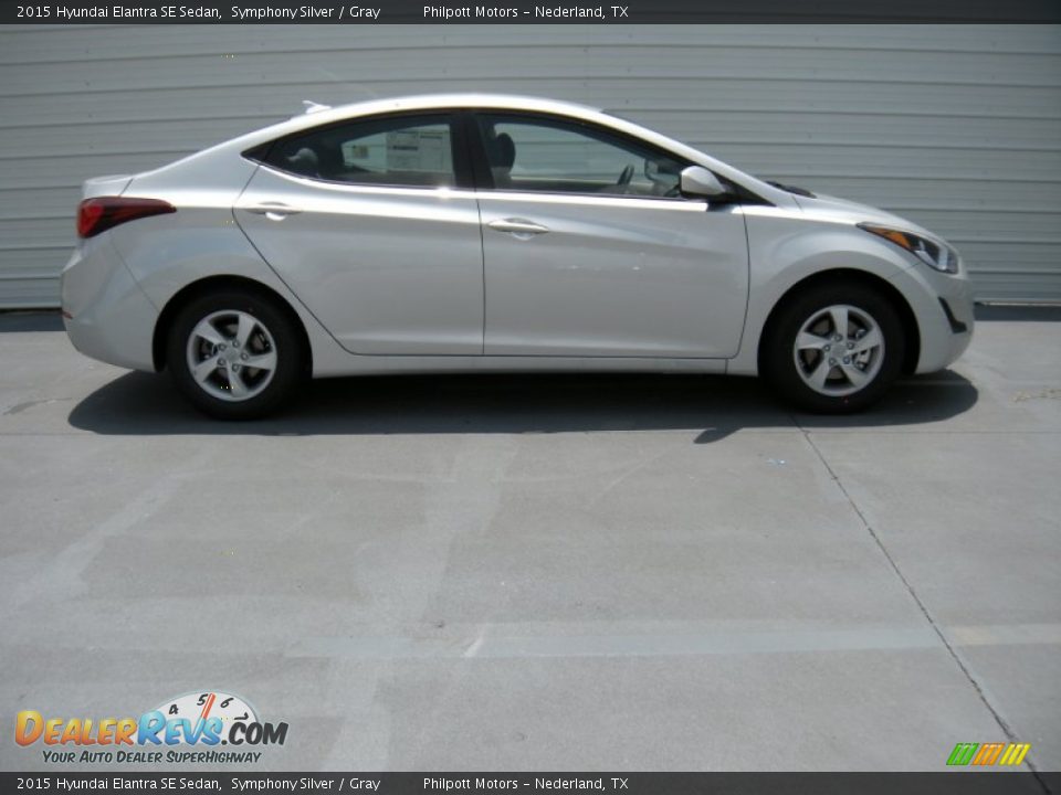 2015 Hyundai Elantra SE Sedan Symphony Silver / Gray Photo #3