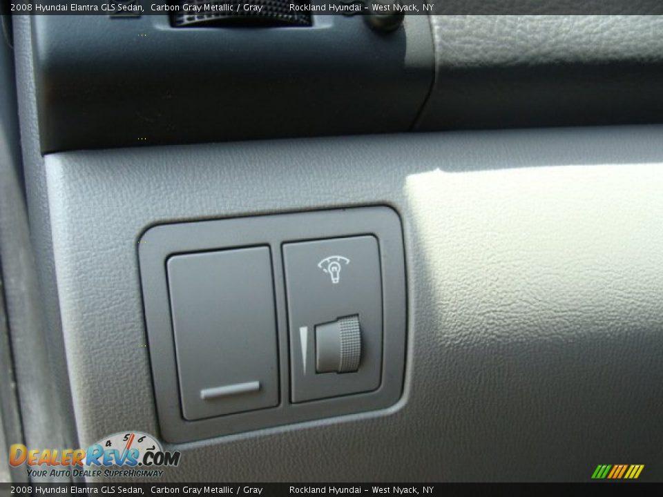 2008 Hyundai Elantra GLS Sedan Carbon Gray Metallic / Gray Photo #12