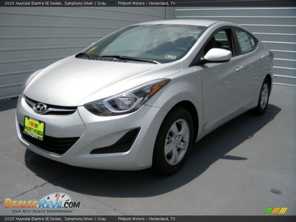 2015 Hyundai Elantra SE Sedan Symphony Silver / Gray Photo #7