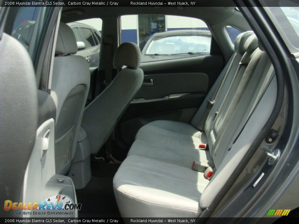 2008 Hyundai Elantra GLS Sedan Carbon Gray Metallic / Gray Photo #19