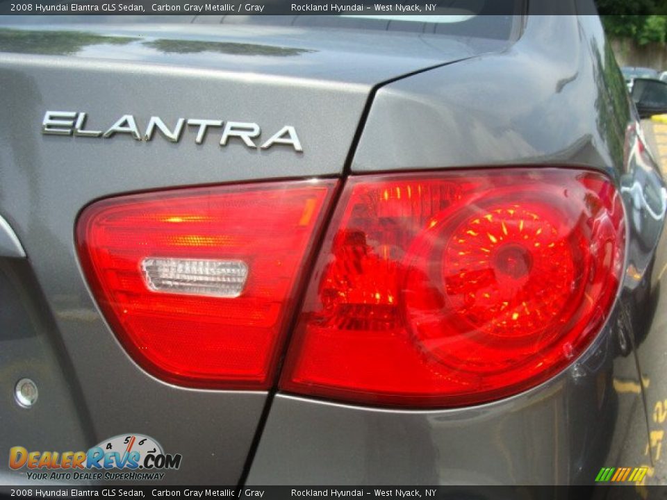 2008 Hyundai Elantra GLS Sedan Carbon Gray Metallic / Gray Photo #21