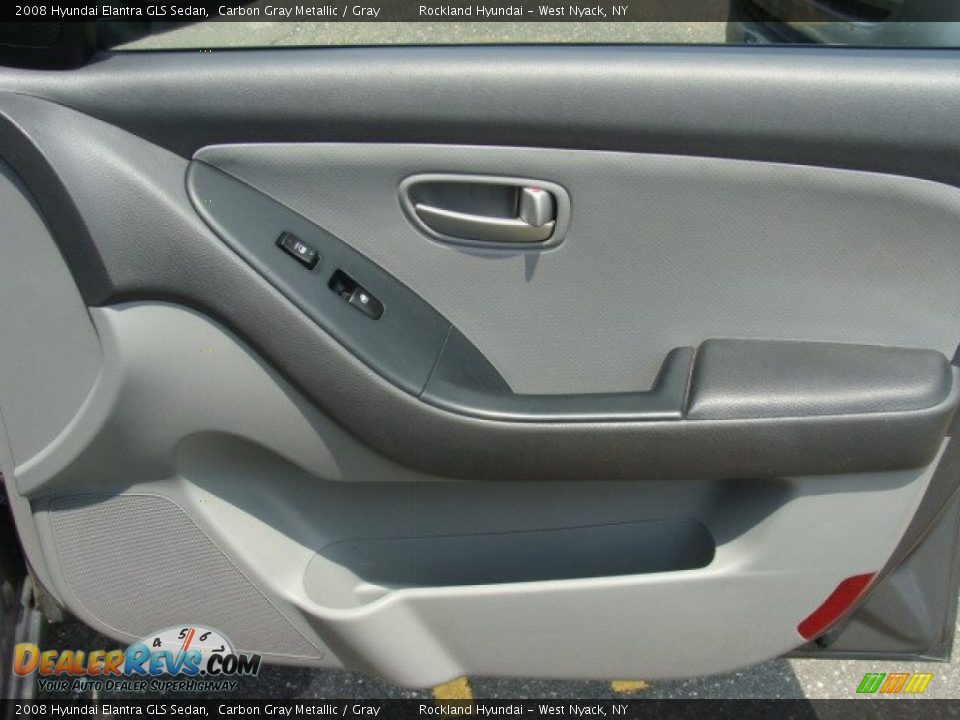 2008 Hyundai Elantra GLS Sedan Carbon Gray Metallic / Gray Photo #23