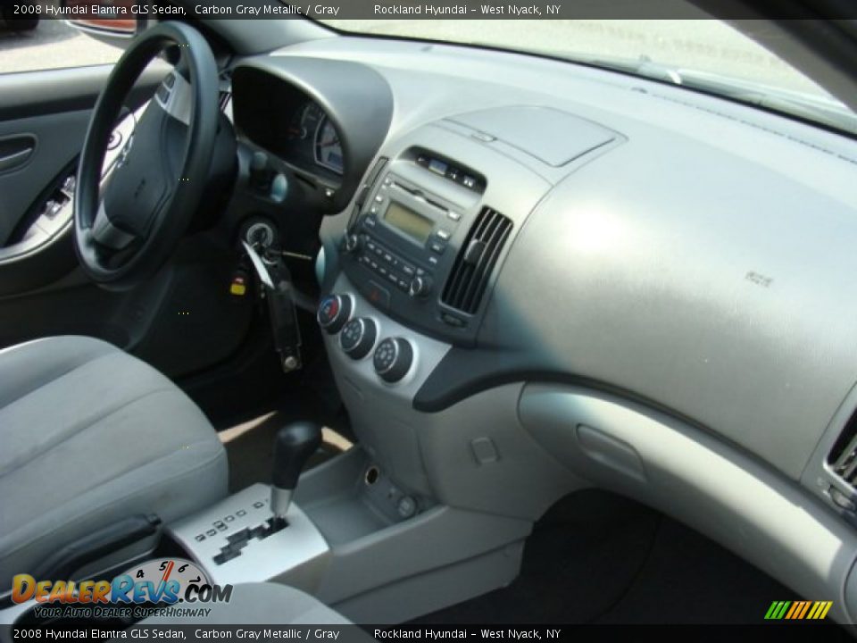 2008 Hyundai Elantra GLS Sedan Carbon Gray Metallic / Gray Photo #24