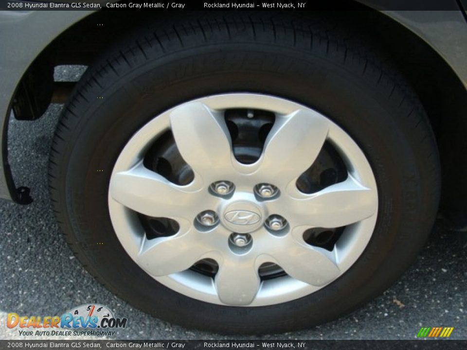 2008 Hyundai Elantra GLS Sedan Carbon Gray Metallic / Gray Photo #26