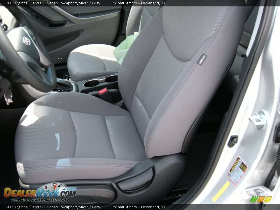 2015 Hyundai Elantra SE Sedan Symphony Silver / Gray Photo #22