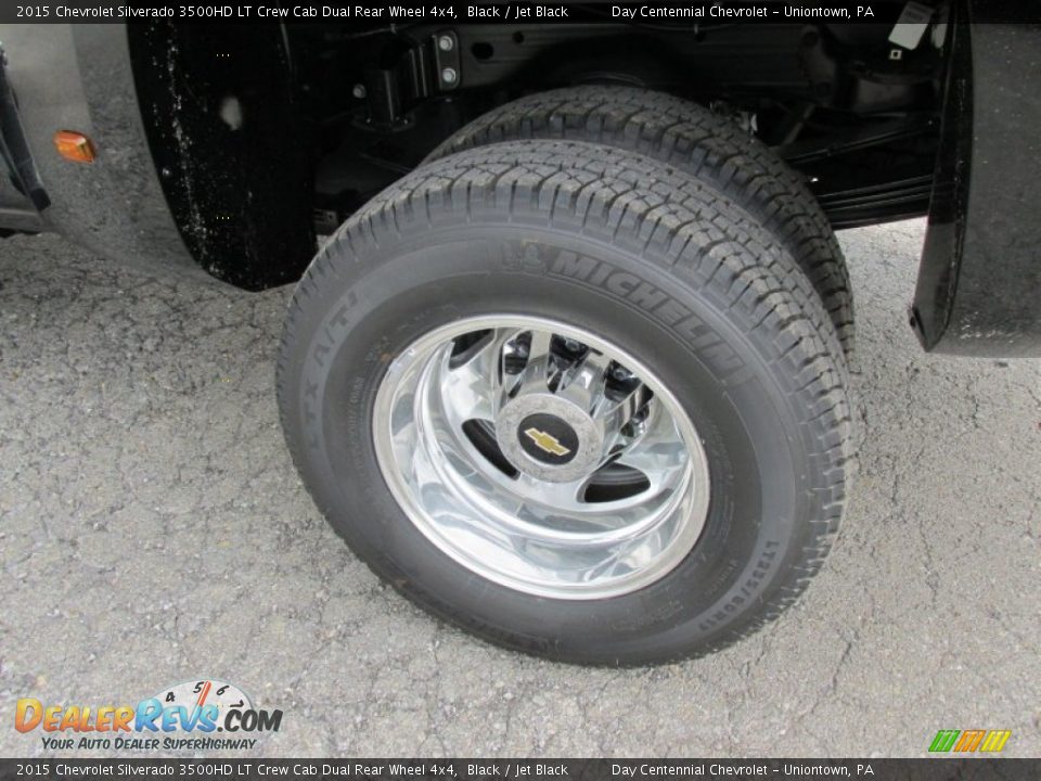 2015 Chevrolet Silverado 3500HD LT Crew Cab Dual Rear Wheel 4x4 Black / Jet Black Photo #3