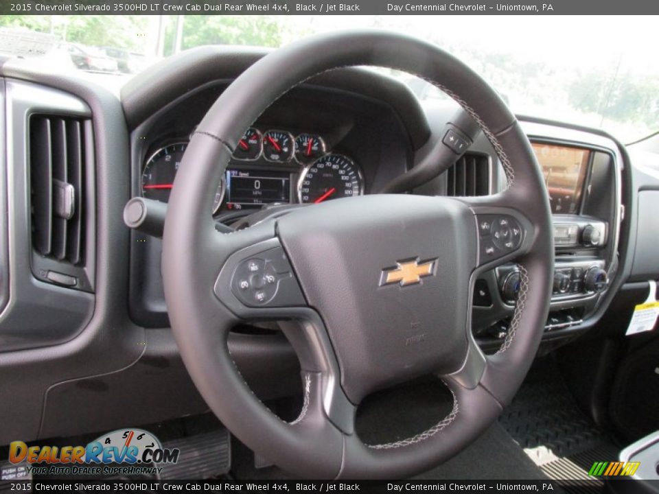2015 Chevrolet Silverado 3500HD LT Crew Cab Dual Rear Wheel 4x4 Black / Jet Black Photo #16