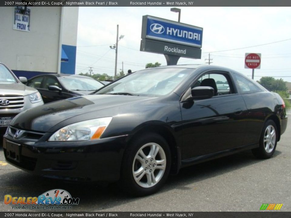 2007 Honda Accord EX-L Coupe Nighthawk Black Pearl / Black Photo #1