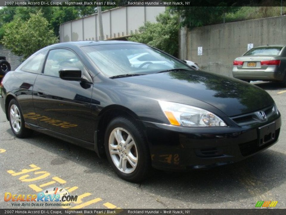 2007 Honda Accord EX-L Coupe Nighthawk Black Pearl / Black Photo #3