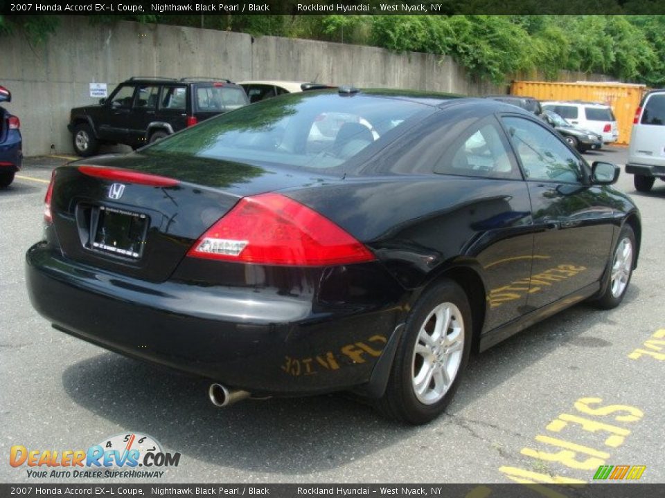 2007 Honda Accord EX-L Coupe Nighthawk Black Pearl / Black Photo #4