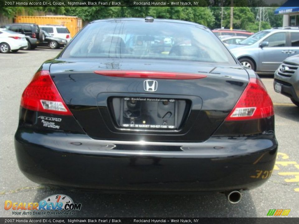 2007 Honda Accord EX-L Coupe Nighthawk Black Pearl / Black Photo #5