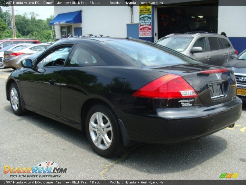 2007 Honda Accord EX-L Coupe Nighthawk Black Pearl / Black Photo #6