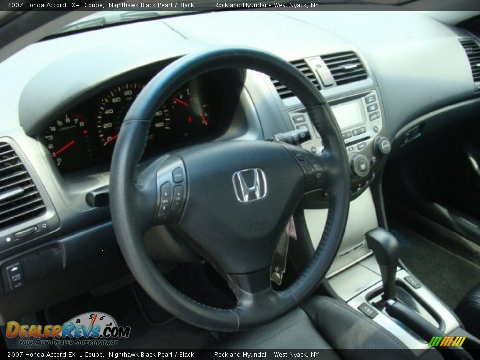 2007 Honda Accord EX-L Coupe Nighthawk Black Pearl / Black Photo #9