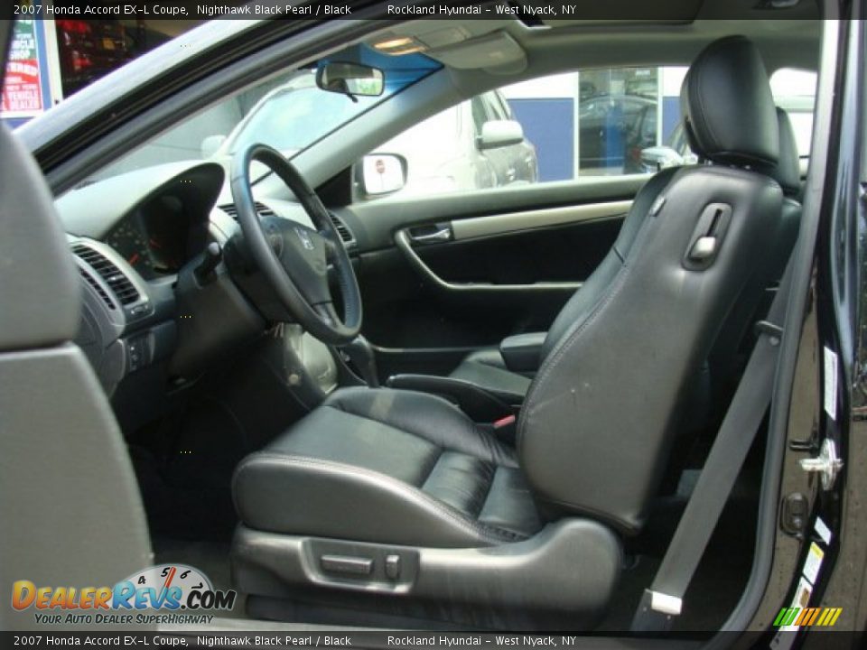 2007 Honda Accord EX-L Coupe Nighthawk Black Pearl / Black Photo #10