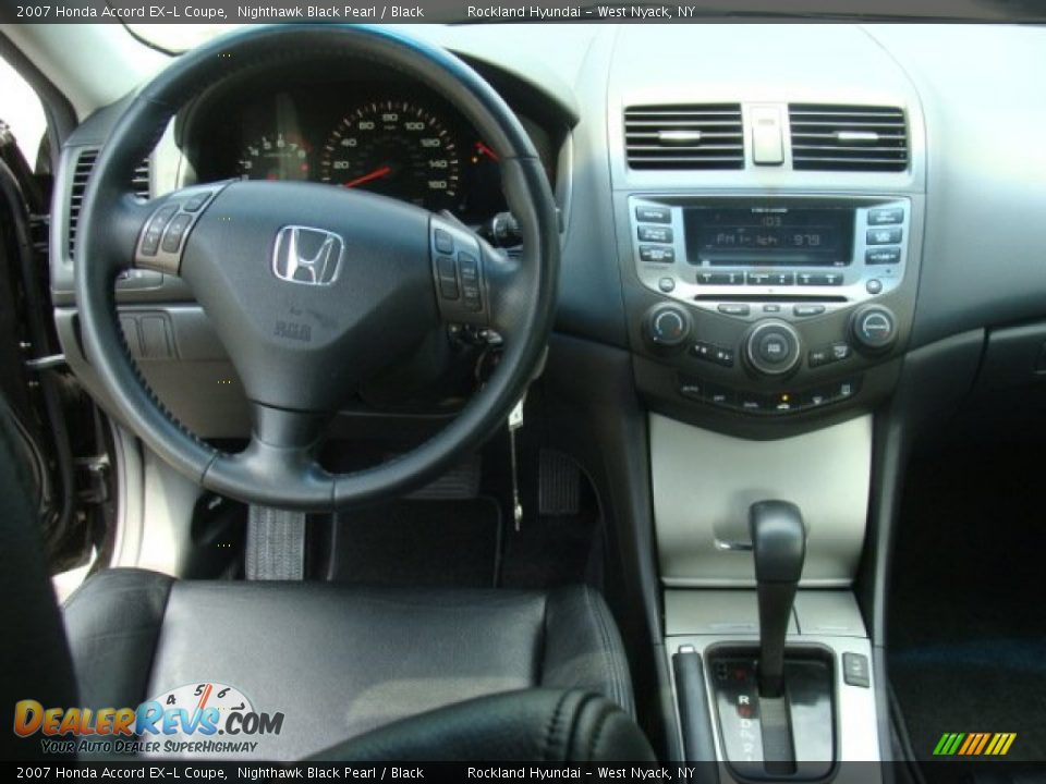 2007 Honda Accord EX-L Coupe Nighthawk Black Pearl / Black Photo #12