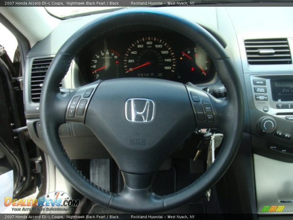 2007 Honda Accord EX-L Coupe Nighthawk Black Pearl / Black Photo #14