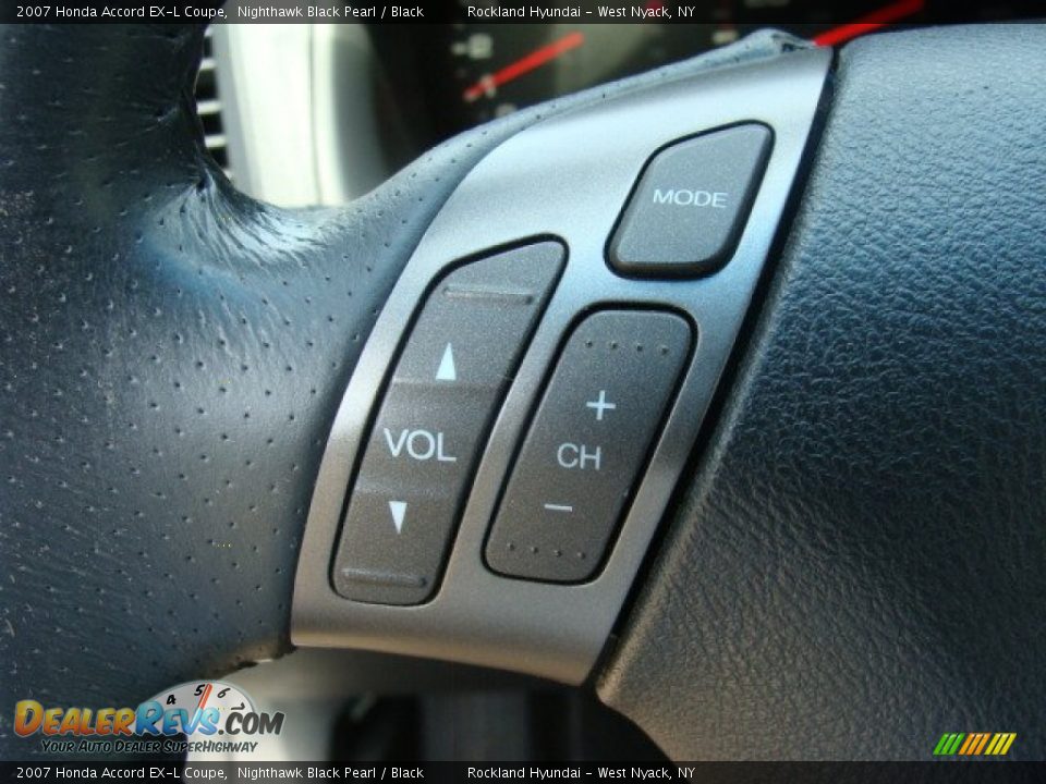 2007 Honda Accord EX-L Coupe Nighthawk Black Pearl / Black Photo #15