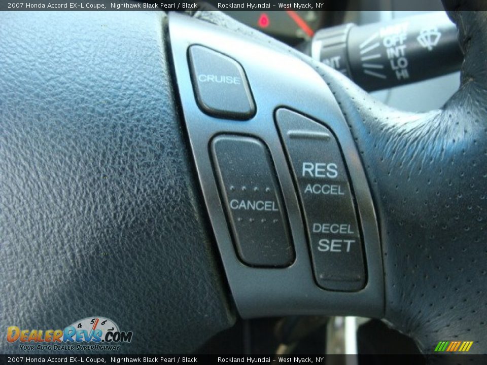2007 Honda Accord EX-L Coupe Nighthawk Black Pearl / Black Photo #16