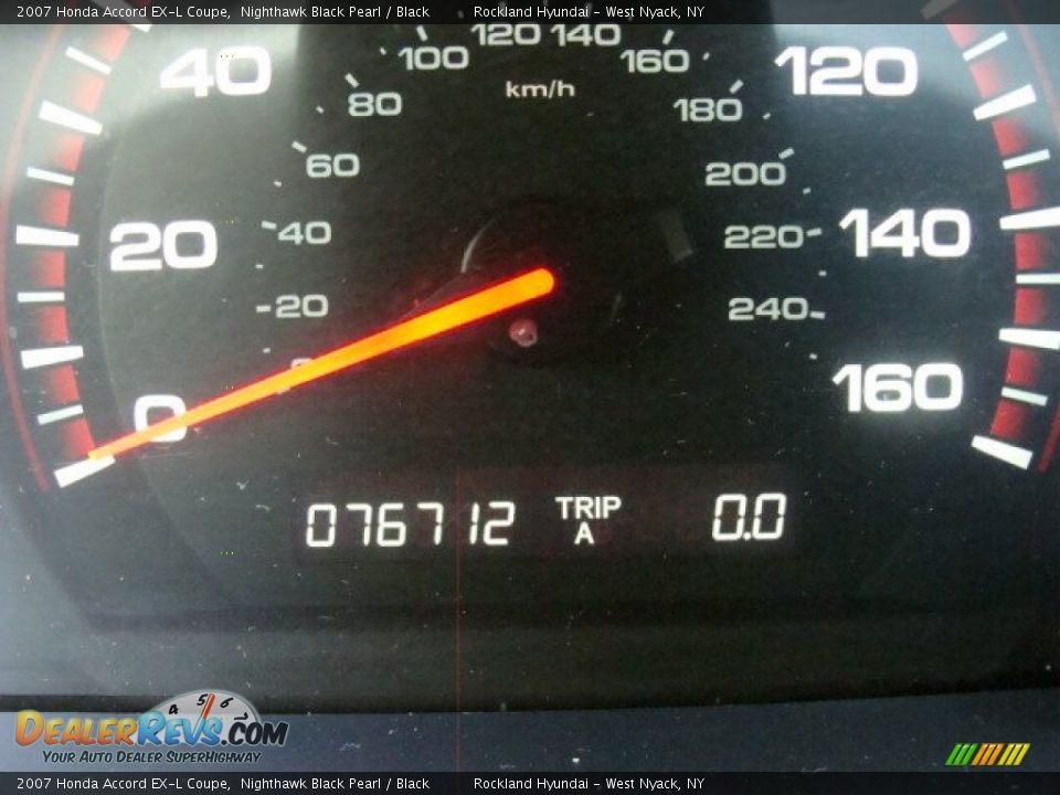 2007 Honda Accord EX-L Coupe Nighthawk Black Pearl / Black Photo #17
