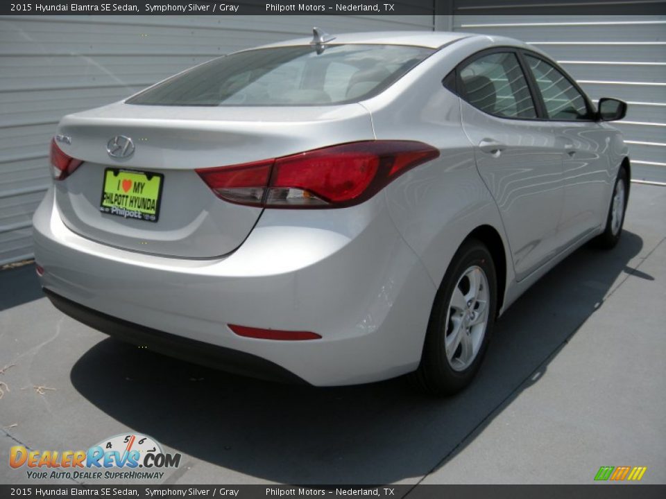 2015 Hyundai Elantra SE Sedan Symphony Silver / Gray Photo #4