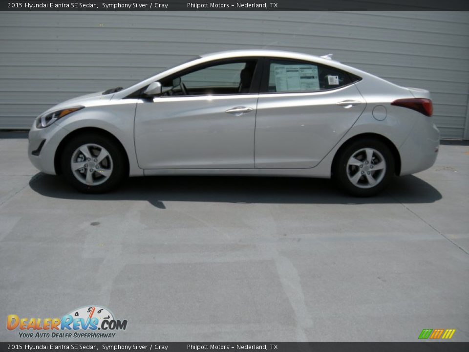 2015 Hyundai Elantra SE Sedan Symphony Silver / Gray Photo #6