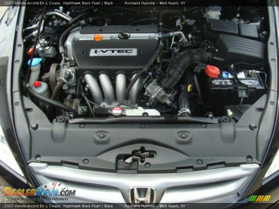 2007 Honda Accord EX-L Coupe Nighthawk Black Pearl / Black Photo #29