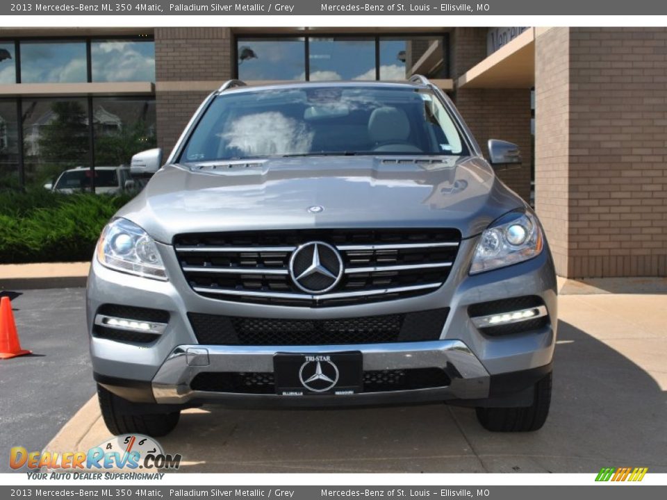 2013 Mercedes-Benz ML 350 4Matic Palladium Silver Metallic / Grey Photo #23