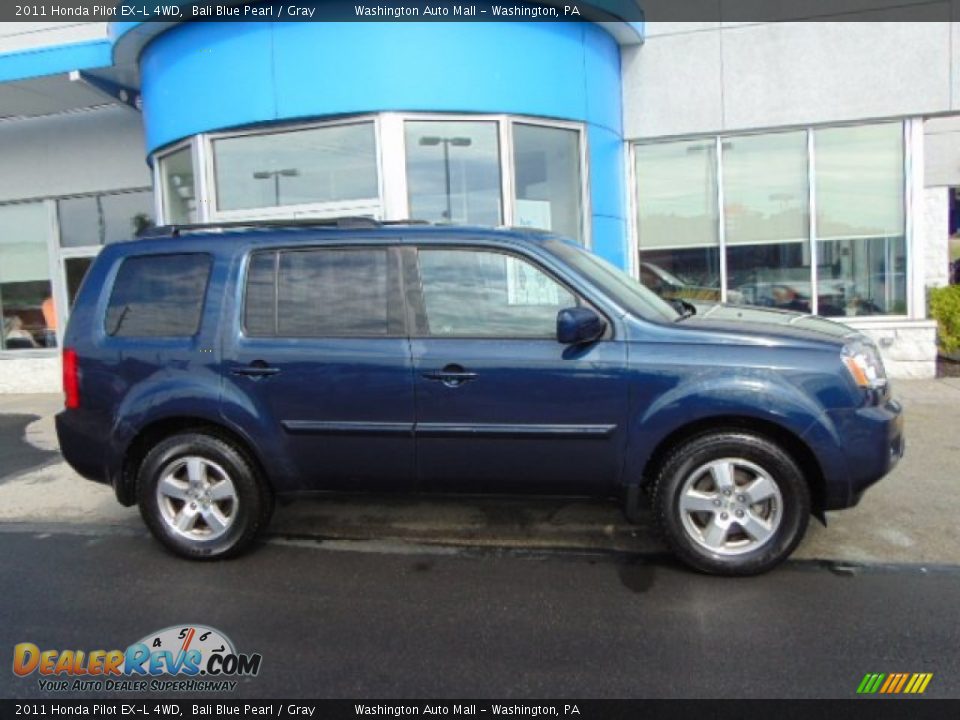2011 Honda Pilot EX-L 4WD Bali Blue Pearl / Gray Photo #2