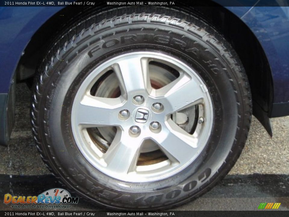 2011 Honda Pilot EX-L 4WD Bali Blue Pearl / Gray Photo #3